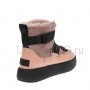 Женские розовые угги кроссовки UGG Boots Classic Boom Buckle Dusk